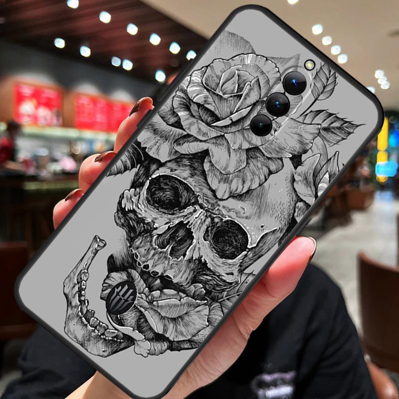 Gothic Skull Case For Nubia Red Magic 9 Pro 8 Pro 8S Pro Plus Red Magic 6 7 6S 7S Pro 5G 5S 6R Cover