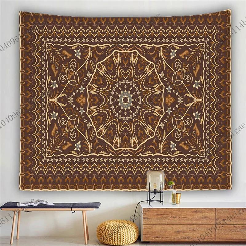 Hippisowy Bohemian Gobelin Ścienny Mandala Wystrój Domu Estetyczny Wystrój Pokoju Tapety do Sypialni Drukowany Duży Gobelin Ścienny Wiszący