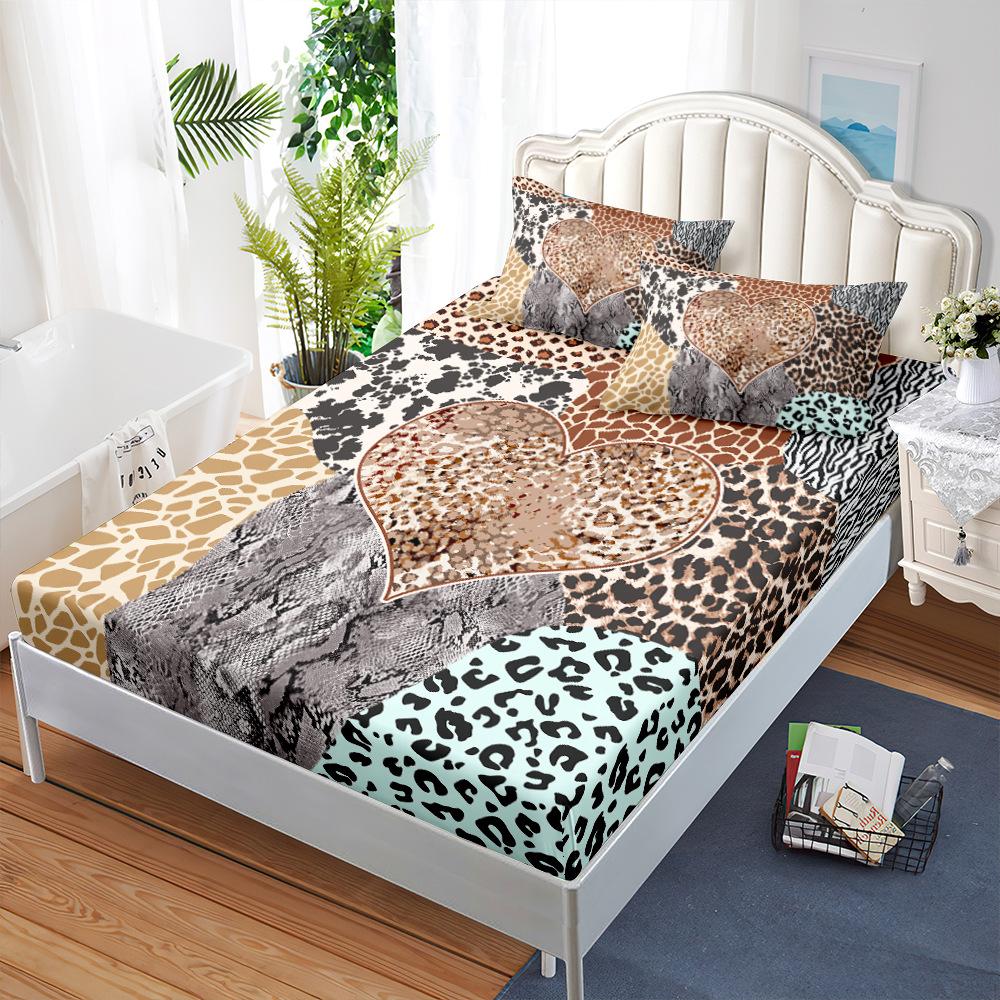 

Mattress, Mattress Cover, Mattress Protective Cover, Three-Piece Set, Fully Enclosed, Leopard Animal, Leopard Print. Sheet 100*190*40cm*1 Pillowcase 51*75cm*1