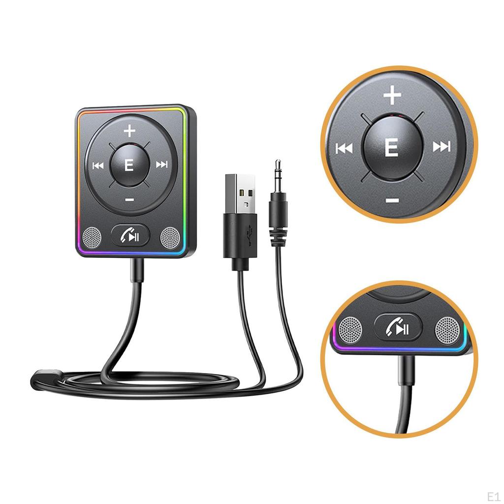 AUX BT 5.4 Adapter, Build in Mic with Double Connection, 3.5mm Car Adapter for Speakers,