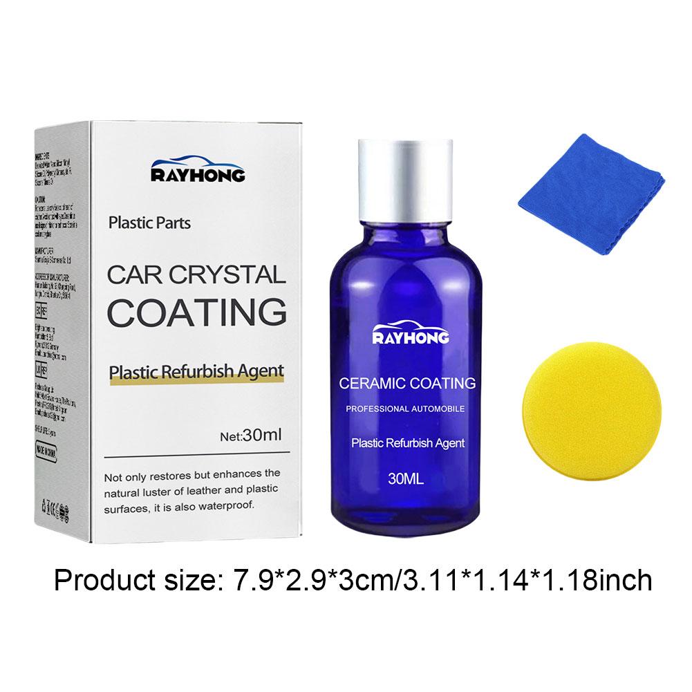 150ml Plastic Parts Refresher Agent Car Ceramic Coating with Sponge Plastic Refurbishment Ceramic Coating Ceramic Coating Agent