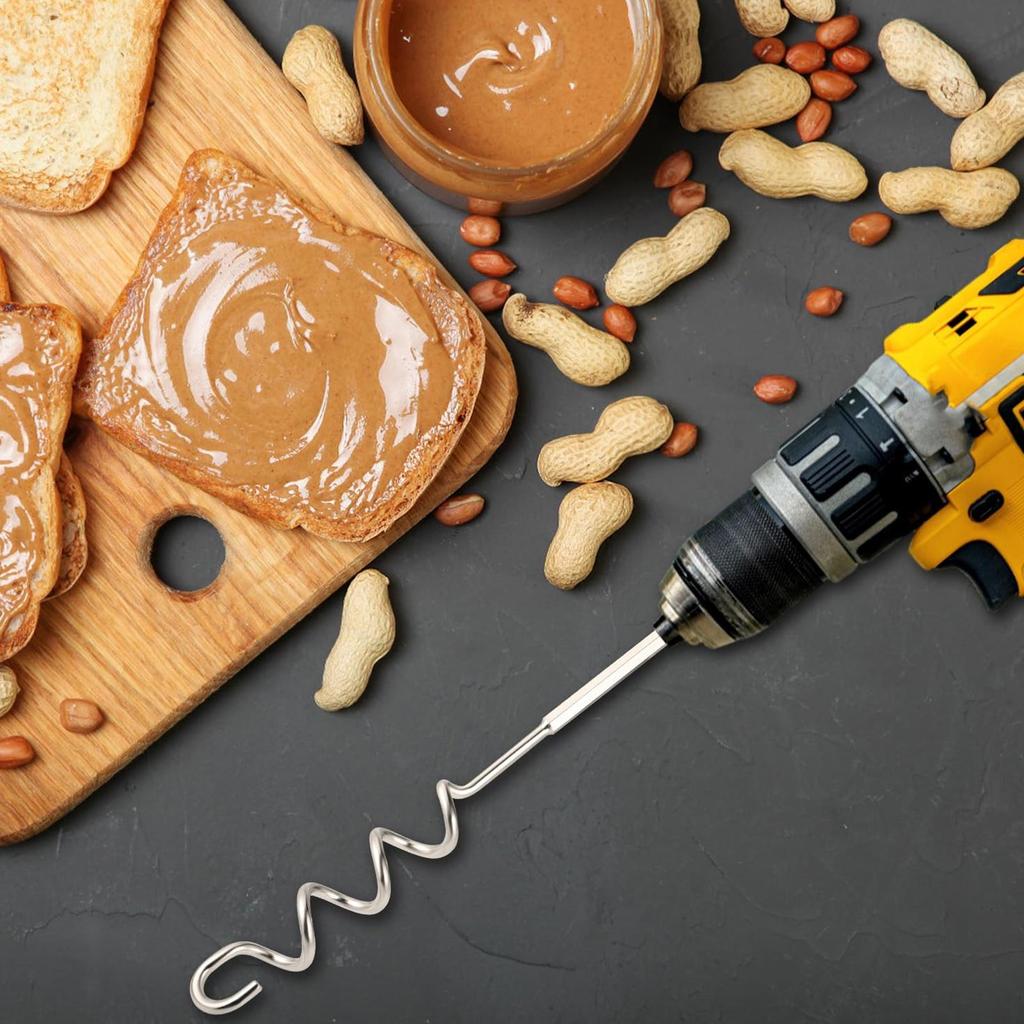 Nut Butter Stirrer Stainless Steel Fast Mixing Stirrer Handheld Honey Sauces Stirrer Multifunctional Household Kitchen Gadget