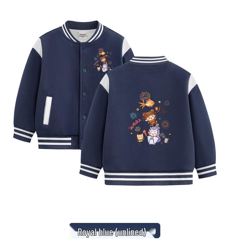 Vielseitige Baseballjacke für Kinder: Stilvolle mitteldicke Oberbekleidung für Jungen und Mädchen - Mittlere bis große Größen für Frühling, Herbst, Winter