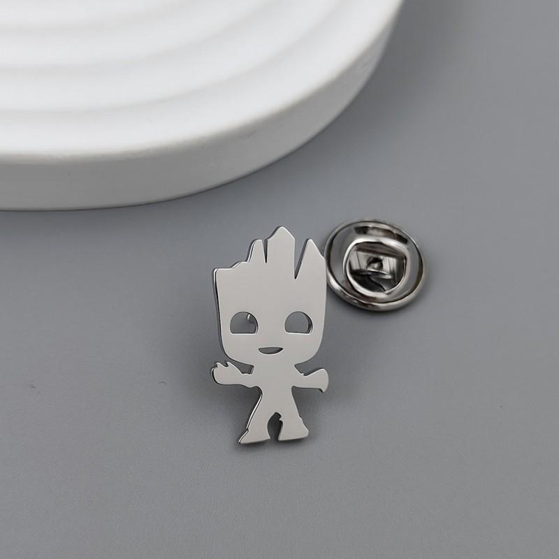 Ice Fire Little Man Brooch Cufflinks Personalized Creative Design Game Accessories 14k
