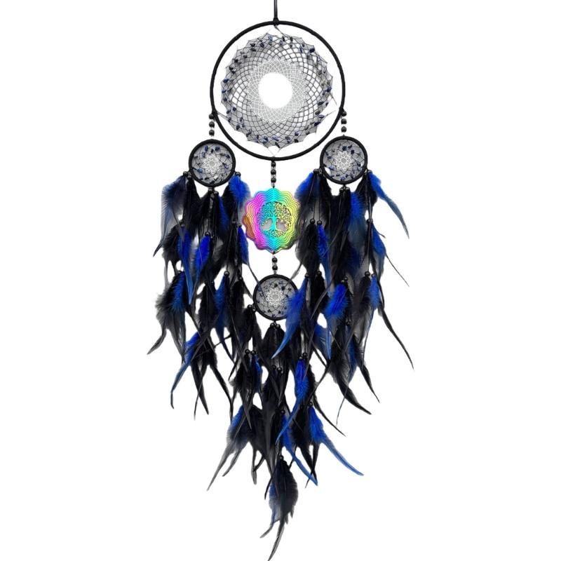 

Handmade Dream Catcher Pendants 3D Wind Chimes Wall Hangings Ornament Home Decoration Wind Chimes Dream Catcher синій