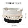 Practical Cotton Rope Storage Basket Durable Cotton Rope Storage Basket with Tassels Perfect For Any Room Decors