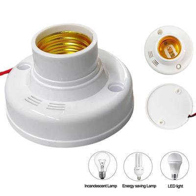 E27 Base Pir Motion Detector Wall Lamp Holder Socket Led Ac220V Automatic Human Body Infrared Pir Sensor Bulb Light Screw Cap Socket Lamp Bulb