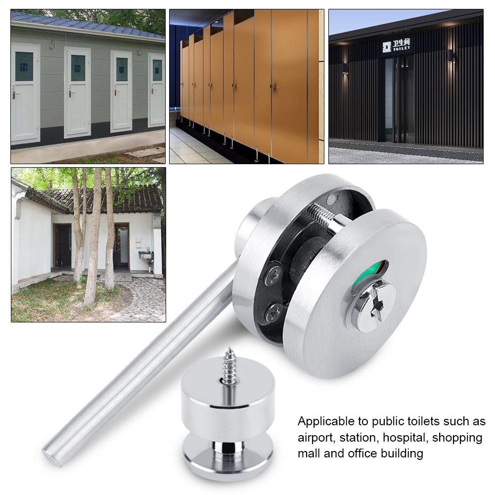 Zinc Alloy Door Lock Bolt Vacant Engaged Privacy Indicator Lock for Public Toilet Restroom