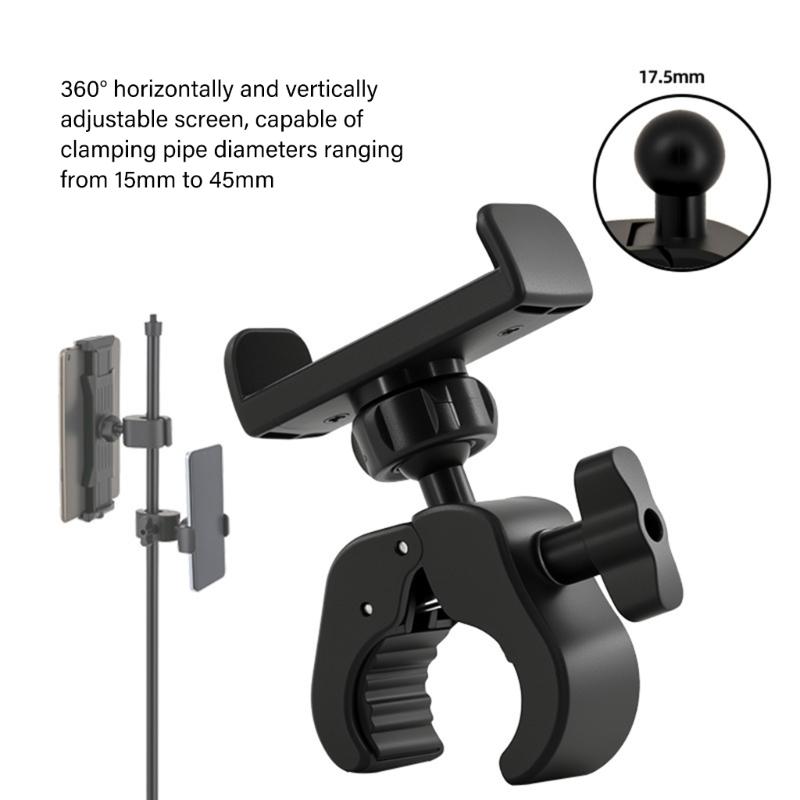 360 Degree Rotatable Ball Grip Holder for Smartphones 4.5 to 7 Inches Open Design No Camera Block Universal for Vehicle