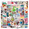 10/50Pcs Reading Book Stickers Inspiring Study Hard Stickers Creative Graffiti Stickers for DIY Luggage Laptop Skateboard Motorcycle Bicycle Stickers