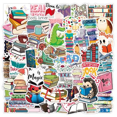 10/50Pcs Reading Book Stickers Inspiring Study Hard Stickers Creative Graffiti Stickers for DIY Luggage Laptop Skateboard Motorcycle Bicycle Stickers