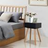 Day and Night - Day and Night Nightstands 2 Units. Solid Pine Wood 40x30x61 Cm Black