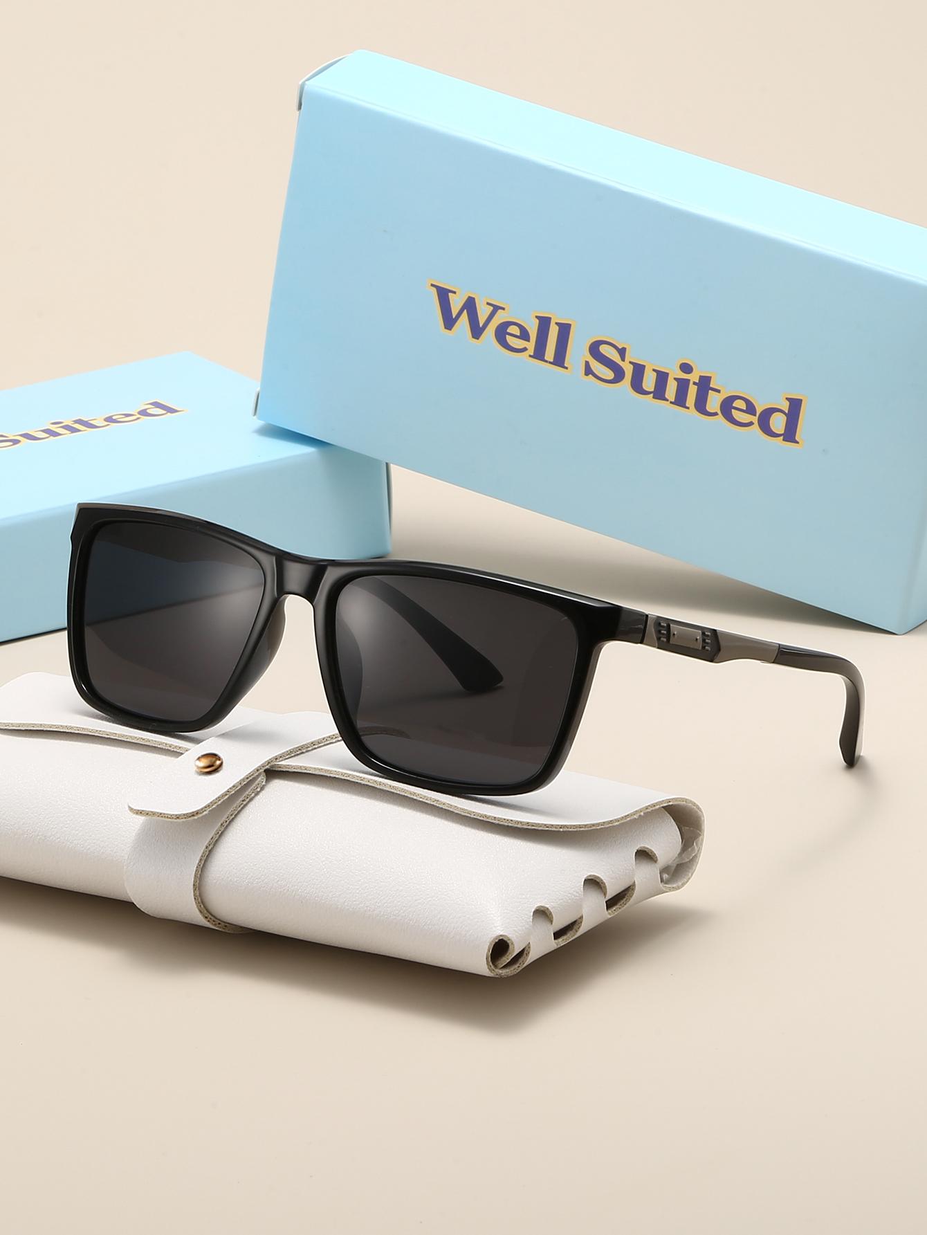 

Well Suited Women s Classic Fashion Large Frame Square Glasses with Rice Nail Design Premium Independently Packaged