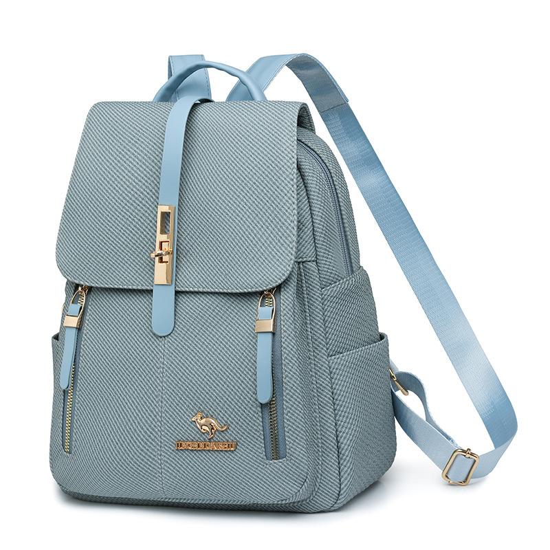 Fashionable Soft Leather Large-capacity Travel Backpack, Dual-purpose Single-shoulder Schoolbag Casually