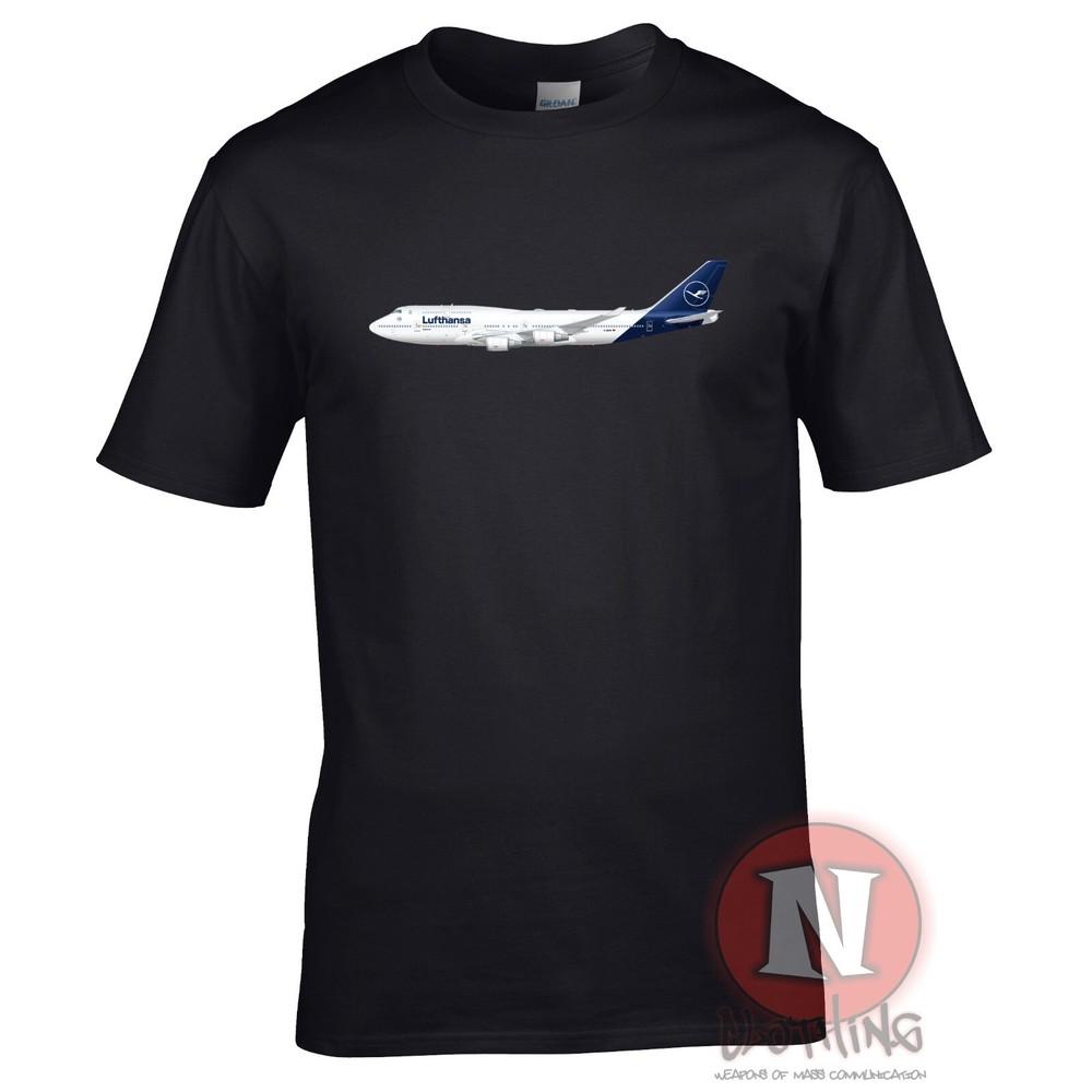 T-shirt Lufthansa 747 Boeing Jumbo Jet Spotters di aerei Equipaggio di linea Aeroporti Maglietta