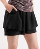 WHEN YOU MOVE Basic Elastic Skirt Shorts Black