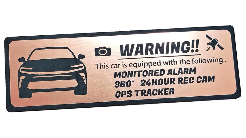 [Honami Works] CROWN SPORT S30-serien 36-serien Sikkerhetsemblem 24-timers overvåking Kjøreopptaker GPS-sporing Klistremerke (Rosa gull)
