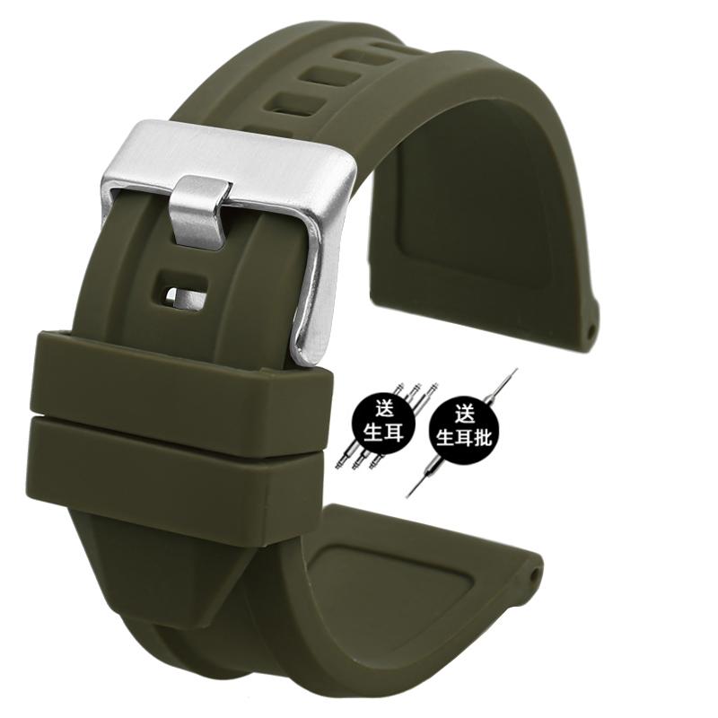 Men Silicone Watchband 24 26mm Accessories Strap Rubber Bracelet Belt Waterproof For Diesel DZ4318 4323 4476 4496 7348 Wristband