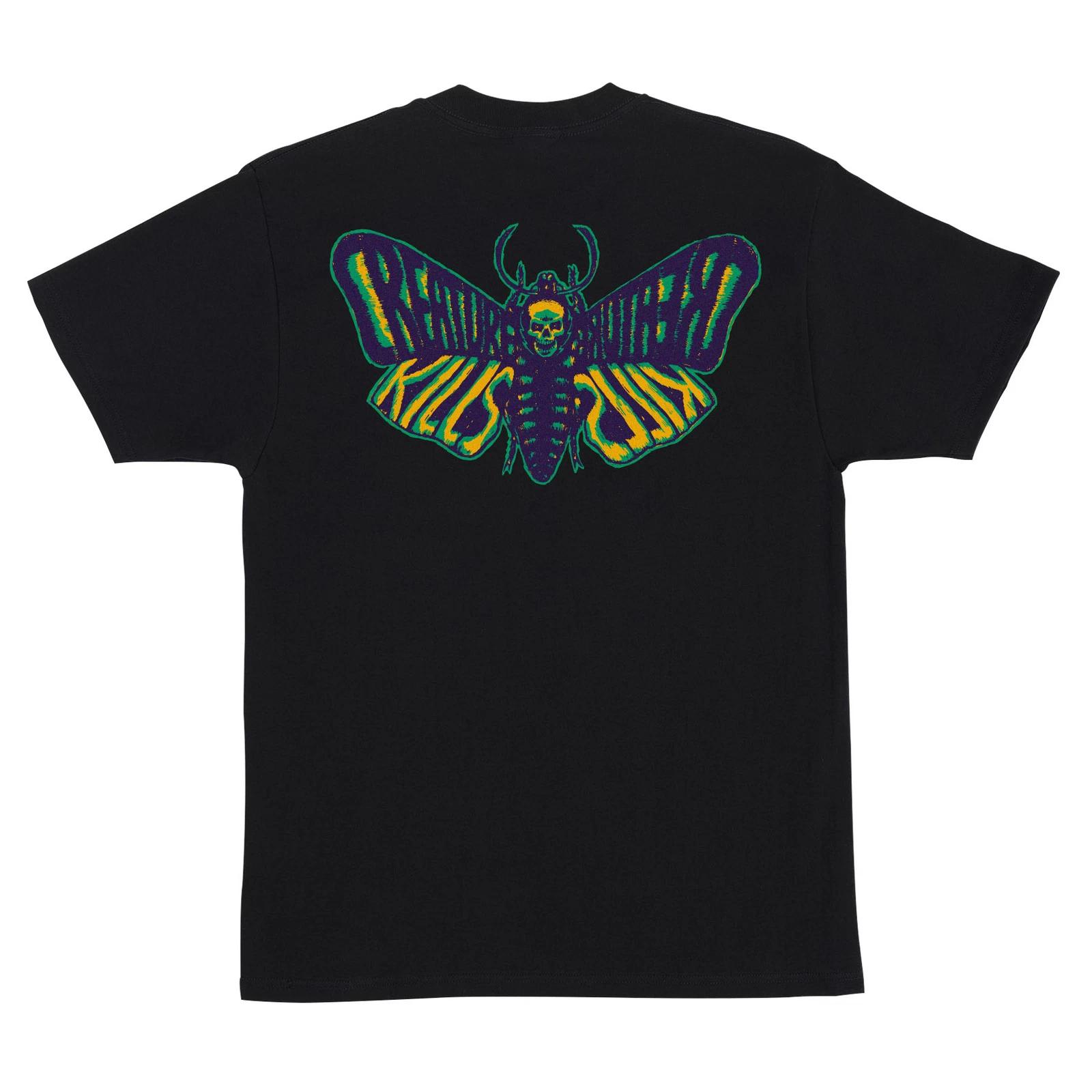 Creature DEATHMOTH Skateboard T Shirt BLACK XXXL