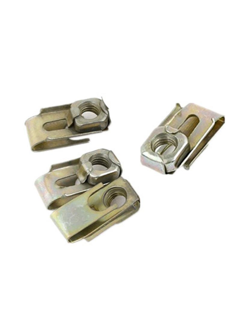 10×Car Chassis Fixed Fastener M6 Spring U-Type Clips Rivets Fastener Speed Nuts