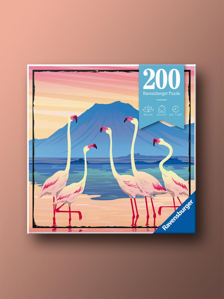 Tanzania Flamingo Poster 200-Piece Ravensburger Jigsaw Puzzle