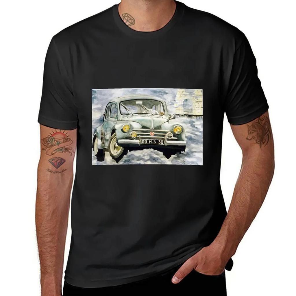 New 4CV, Old Vehicle, Motorbike, Cars T-Shirt Cute Clothes Anime Men T Shirts