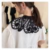 Elegant Sweet Embroidery Shawl Detachable Fake collar Dress Decorative Collar Hollowed Out Scarf Shoulder Straps