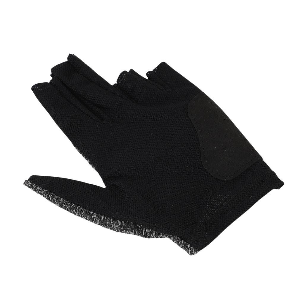 Pool Glove Left Hand Billiard Snooker Cue Sport Elastic 5 Finger Universal for Men Women Grey