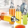 Clear Glass Spill Proof Condiment Bottle With Tight Lid Kitchen Liquid Dispenser Large Capacity Oil Vinegar Container