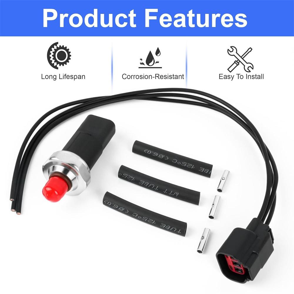 Fuel Pressure Sensor with Repair Wiring BC3Z-9S599-C Fit for Ford F-250 F-350 F-450 F-550