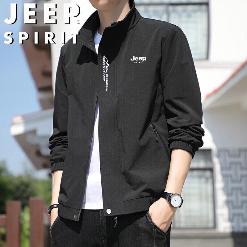 JEEP SPIRIT Men's Stand-collar Lightweight Jacket