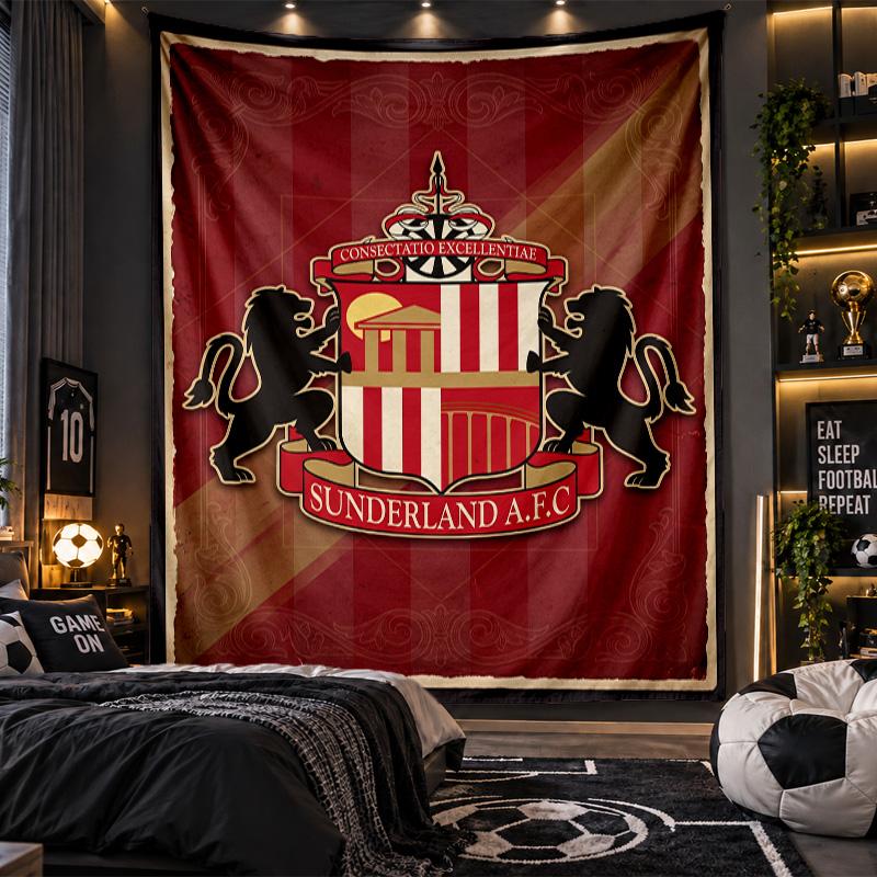 Wall Hanging Tapestry Sunderland Print Cloth for Living Room Bedroom Home Decor
