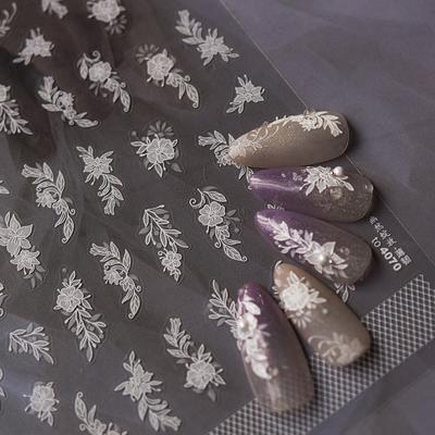 Thin Tough Lace Flower Nail Art Sticker DIY Making Creative Decorative Stickers