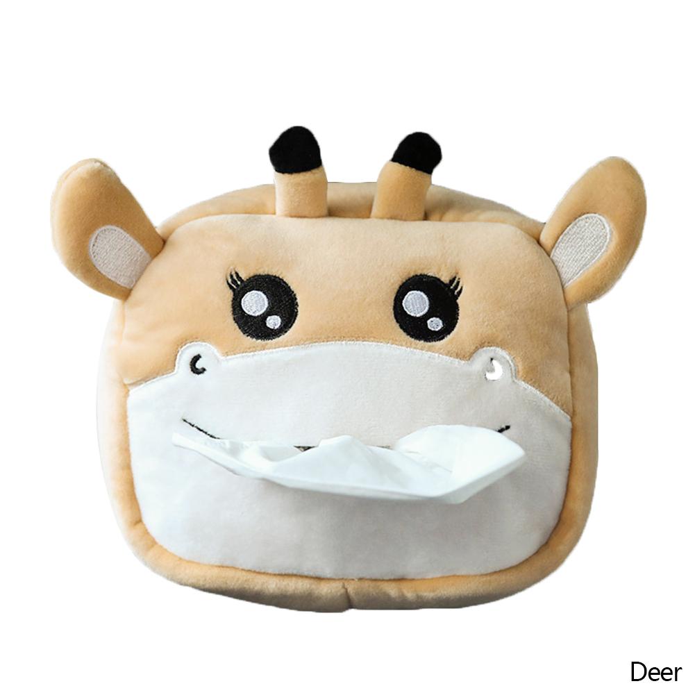 Auto Cartoon Tissue Box Creative 3D Cute Animal Car Hanging Paper Napkin Tissue Box For Car Interior Home Office Accessories