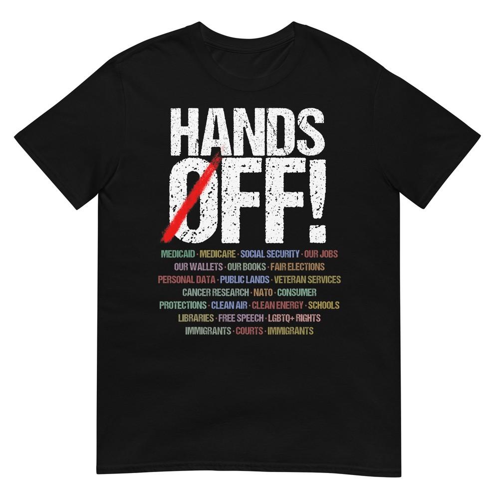 Футболка с надписью  Руки прочь S