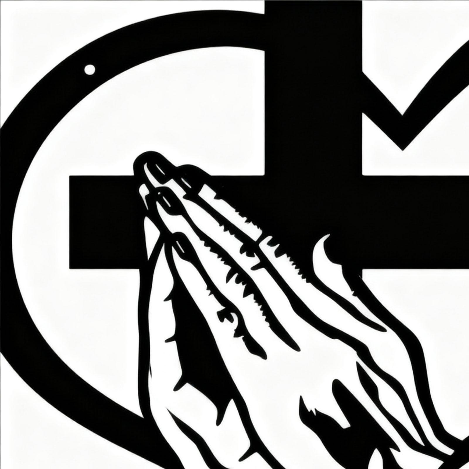 Metal Wall Decor Praying Hands Religious Christian Heart Wall Sculpture For Dining Room Entryway Living Room Patio Farmhouse 30cm