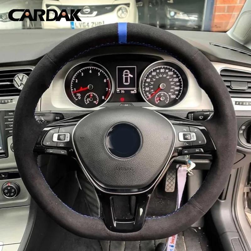 CARDAK IY Black Suede Car Steering