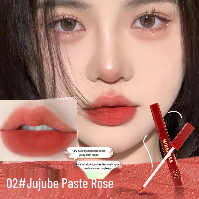 

Mingxizhi Little Red Tube Velvet Matte Lip Mud - Long-lasting, Whitening Lip Gloss for Autumn/Winter 1.7g