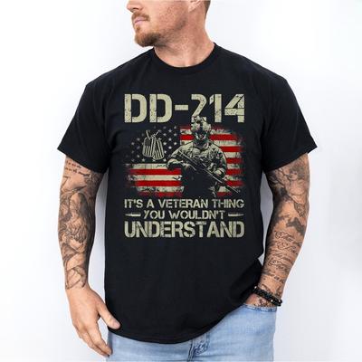 DD-214 Je to veteránská věc, které byste nerozuměli Vlastenecké tričko ke Dni veteránů