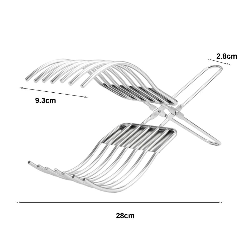 Stainless Steel Roast Meat Bread Cutting Tongs Effortless Slicing Food Holder Hot Dog Ham Splitter Bread Clip Cutting Pliers
