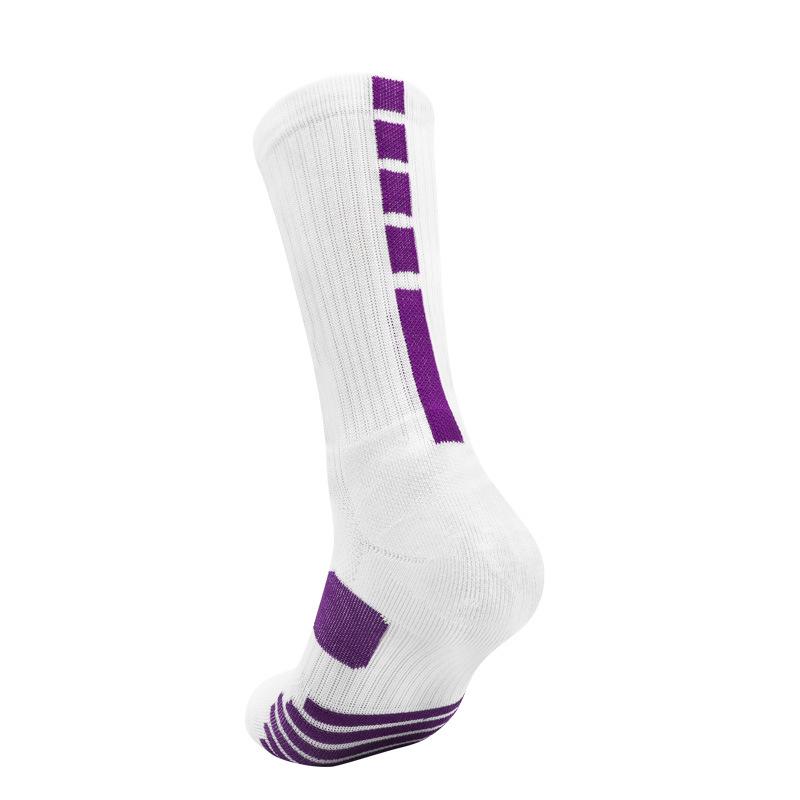 Men's High-Top Basketball and Running Elite Socks with Cushioning