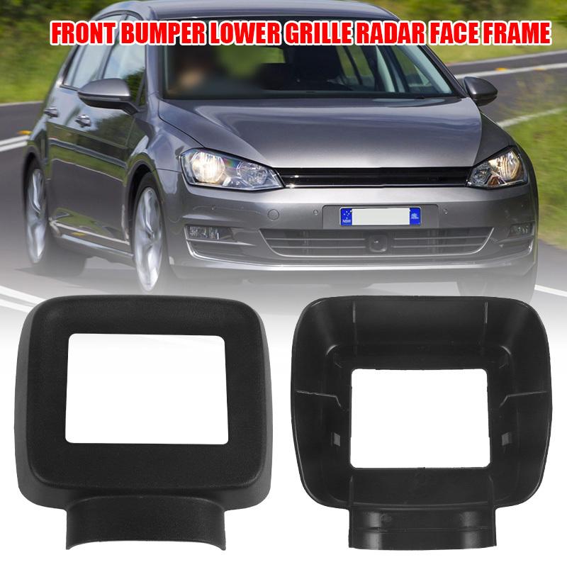 Car Front Radar Round Sensor Frame Trim Cover Black Lower Grill Sensor Trim For VW GOLF MK7 2013-2016 Auto Parts 5G0907225A9B9