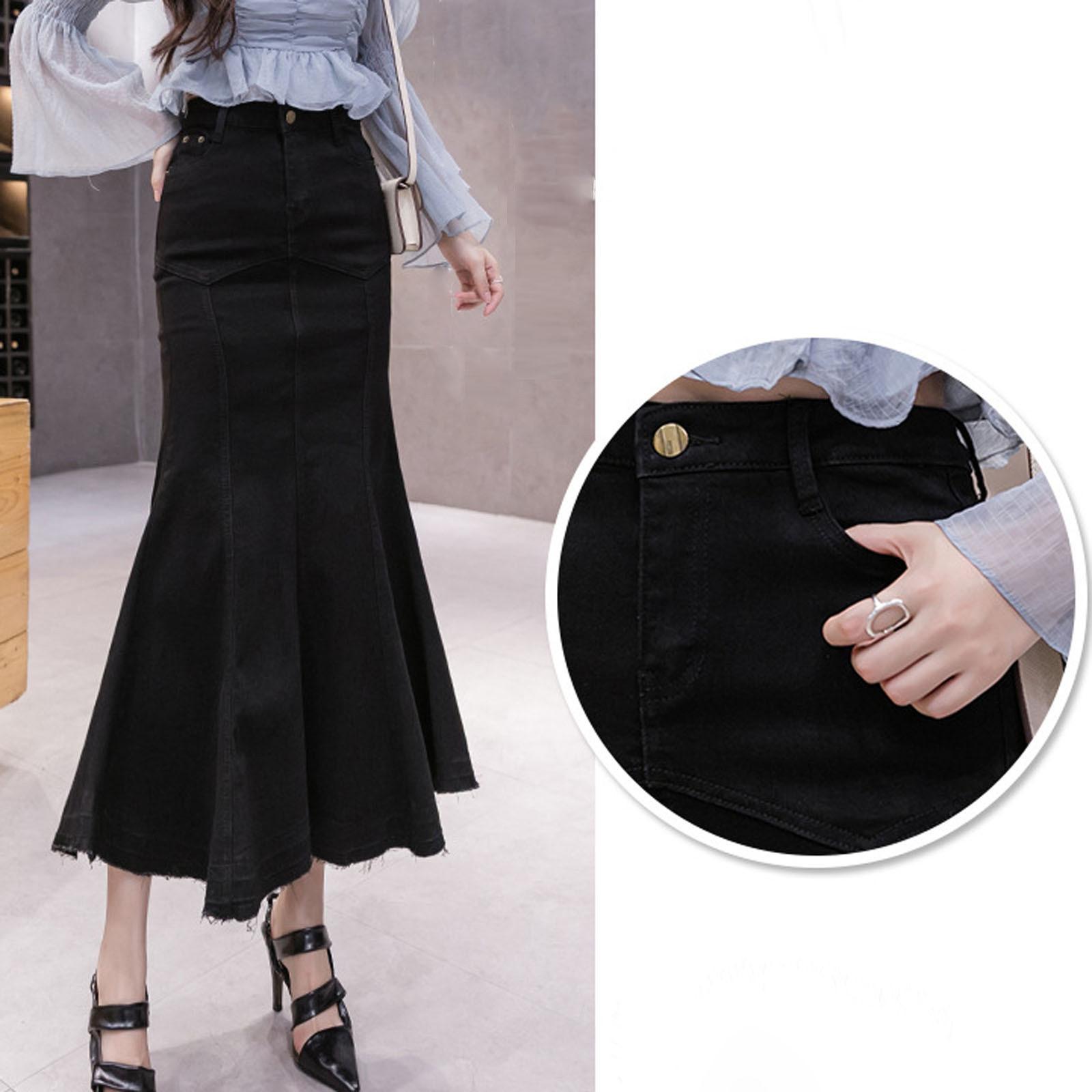 Женская джинсовая юбка — фото 7