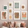 Boho Retro Glücklich Zitat Poster Drucken Abstrakte Sonne Gesicht Yoga Kunst Leinwand Malerei Nordic Wand Bilder Für Wohnzimmer Dekoration kein Rahmen