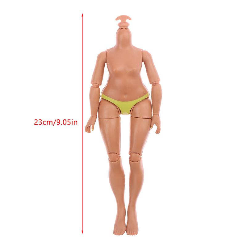 23cm Výška Tělo panenky Velká sestra 1/6 Klouby Pohyblivé tělo Tmavá/ Světle hnědá pleť Slizové doplňky pro panenky
