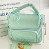 Cute Ballet Style Leather Cosmetic Bags Large Capacity Handbag Travel Portable Storage Bags Toiletry Bags Girly Makeup Bag Gifts