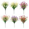 Artificial Flowers Bundle UV-Resistant Faux Plants Non-fading Fake Flowers for Home Vase Basket Window Box Outdoor Decoration