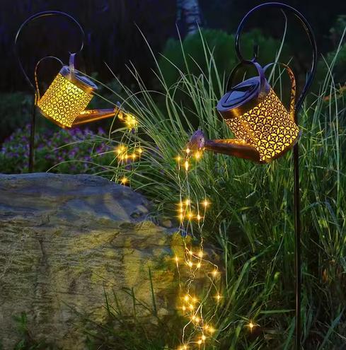Solar garden watering can LED outdoor for the garden decorative ornamental