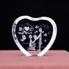 Blank K9 Heart-shaped Crystal Block Custom Photo Frame Laser Engraving Love Theme Cheap Wedding Return Gift