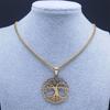 The Tree of Life Necklace Titanium Steel Pendant Versatile Snake Bone Chain